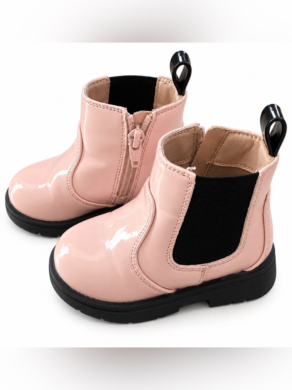 GAP Toddler Girls Pink Patent Chelsea Ankle Boots Size 6